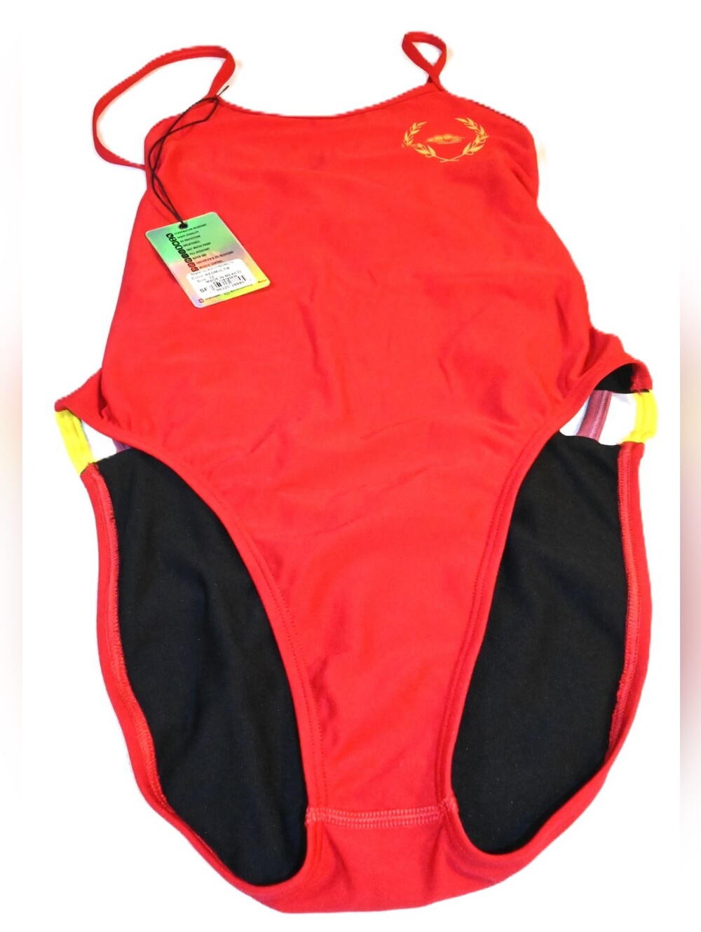 NWT Julian 2 by JOLYN One Piece Swimsuit In Red Size 32 Criss-cross Straps Sport
